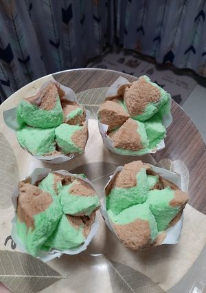 Foto resep Bolu Kukus Moka Pandan