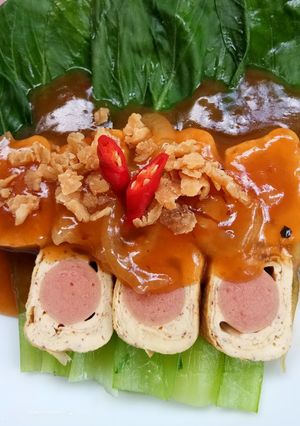 Foto resep Sawi hijau & sostel BBQ