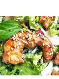 Ensalada de gambones en salsa de ostras