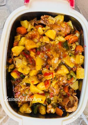A picture of Chicken potato soup🍽.