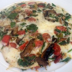 A picture of Egg White Omelet with Spinach and Mushroom.