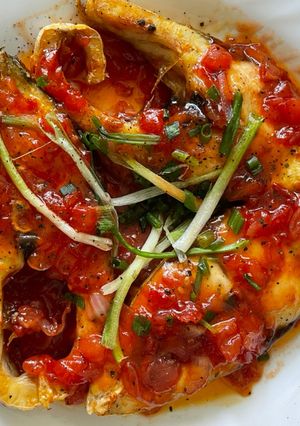 Hình của món Cá thu sốt cà chua.