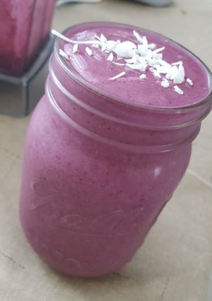 A picture of Vegan Power PBJ Smoothie.