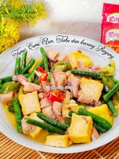Foto resep Tumis Cumi Asin, Tahu dan Kacang Panjang
