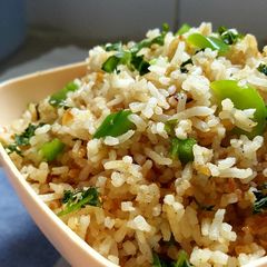 A picture of Green Pepper Fried Rice.