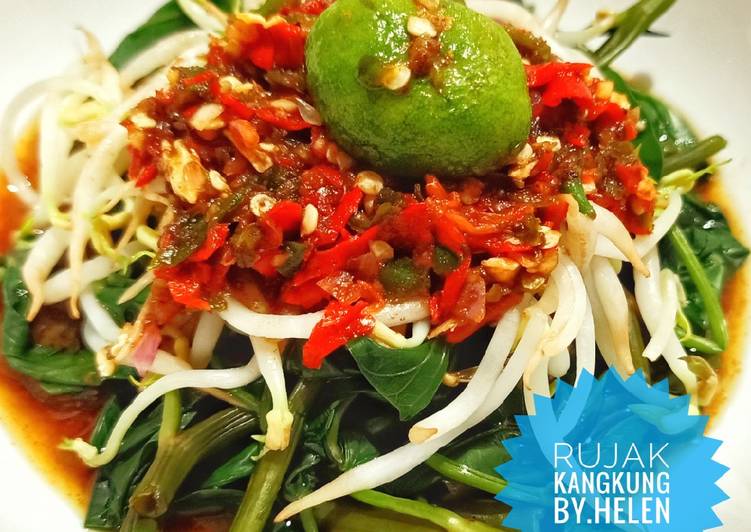 Cara buat Rujak kangkung simpel yang lezat Untuk Jualan