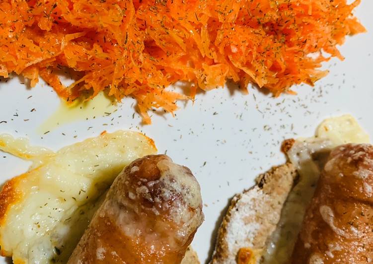 Cheese and frankfurt wraps🌭🌯🥕