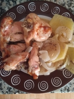 Una foto de Pollo al limón al horno