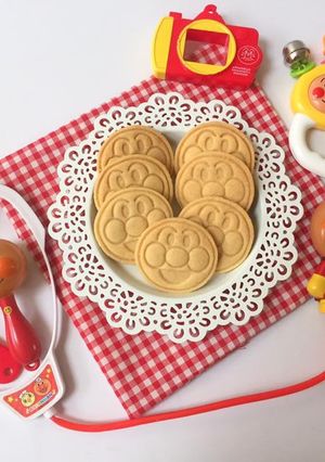Foto resep Anpanman butter cookies