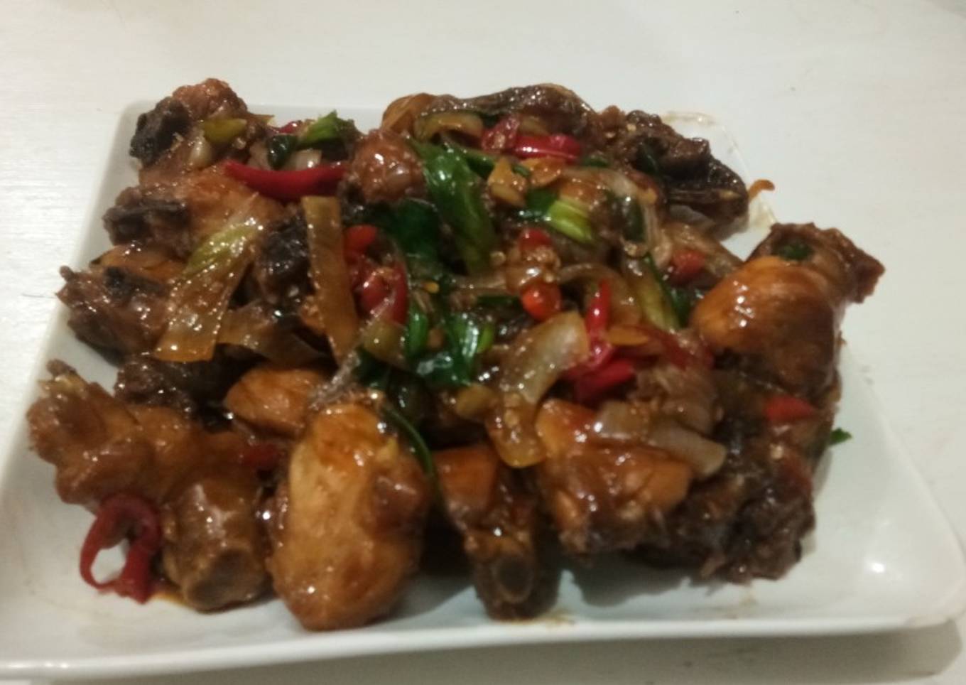 Ayam kecap pedas