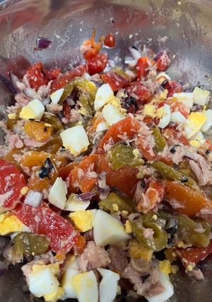 Una foto de Ensalada de pimientos asados
