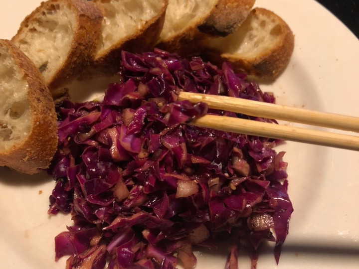 Resep Simple breakfast- violet edition / easy and simple salad dengan 2 bahan utama yang Enak Banget