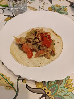 Una foto de Relleno para tacos o fajitas: pimiento, soja texturizada y atún