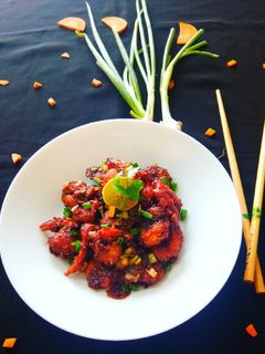 মঙ্গোলিয়ান প্রন (Mongolian prawn recipe in Bengali) রেসিপির প্রধান ছবি