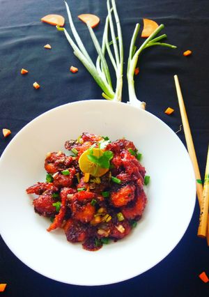 মঙ্গোলিয়ান প্রন (Mongolian prawn recipe in Bengali) রেসিপির প্রধান ছবি