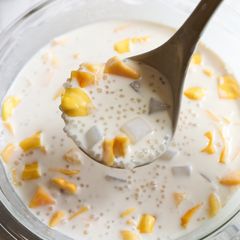 A picture of Mango Jackfruit Sago.