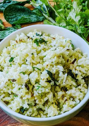 A picture of Pudina Rice.