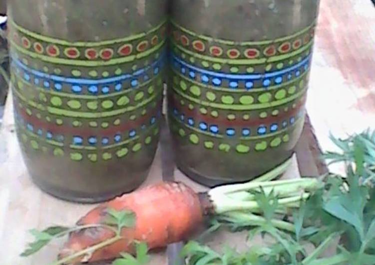 Step-by-Step Guide to Make Homemade Carrot top and nopal smoothie