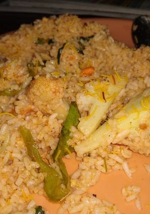 A picture of Cauliflower methi rice.