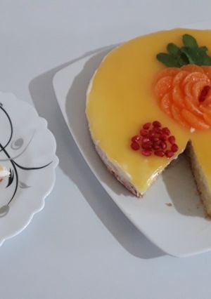 عکسی از دستور چیزکیک پرتقالی