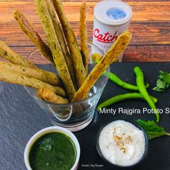 Minty Rajgira Potato Sticks A picture of Minty Rajgira Potato Sticks.