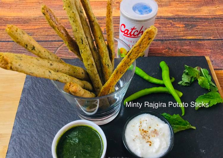 Minty Rajgira Potato Sticks