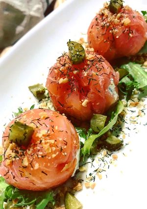 Una foto de Bombones de salmón