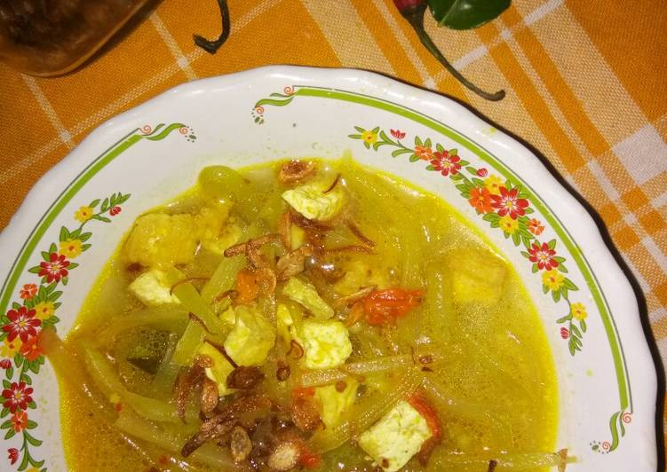 Langkah Mudah untuk Membuat Sayur santan labu siam+tahu, Lezat