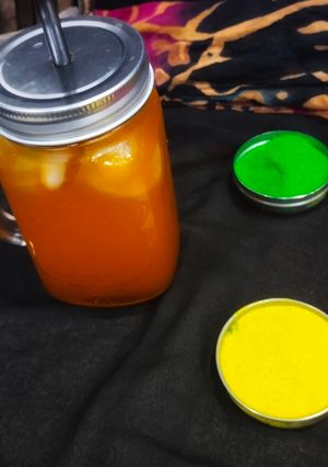 A picture of Orange lemon mojito.
