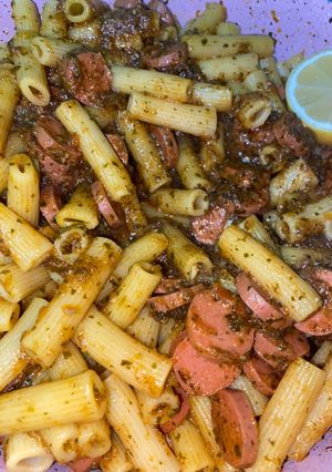 صورة لوصفة معكرونة الطيبيبن🥘