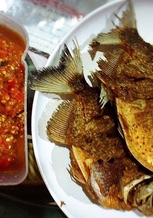 Foto resep ikan bawal goreng sambal menggelegar