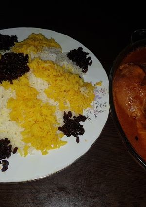 عکسی از دستور زرشک پلو با مرغ