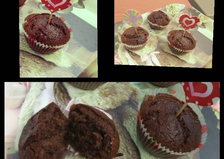 Steps to Make Speedy Chocolate muffin (eggless)