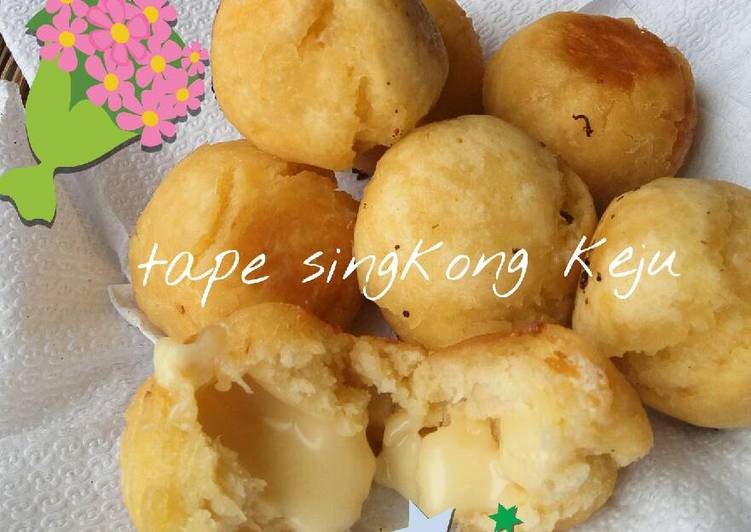 Bola tape singkong isi keju