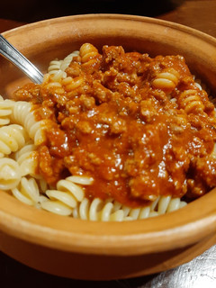 Una foto de Pasta con salsa boloñesa