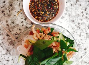 Hình của món Bún thịt khìa nước tương.