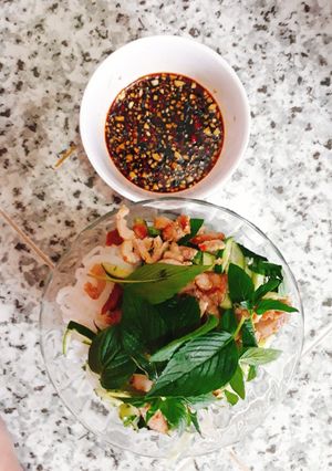 Hình của món Bún thịt khìa nước tương.