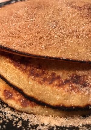 Una foto de Panqueques banana y harina de avena