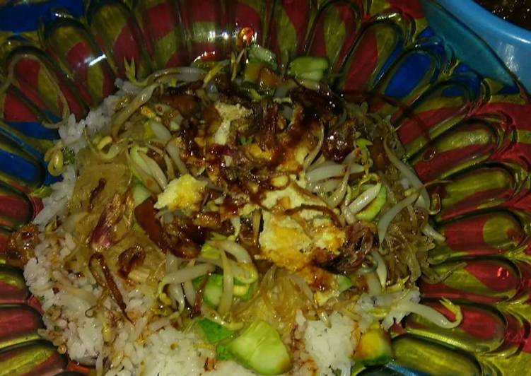 Cara Mudah Membuat Nasi lengkoh /nasi campur Alla Indramayu Jawa barat Bikin Ngiler