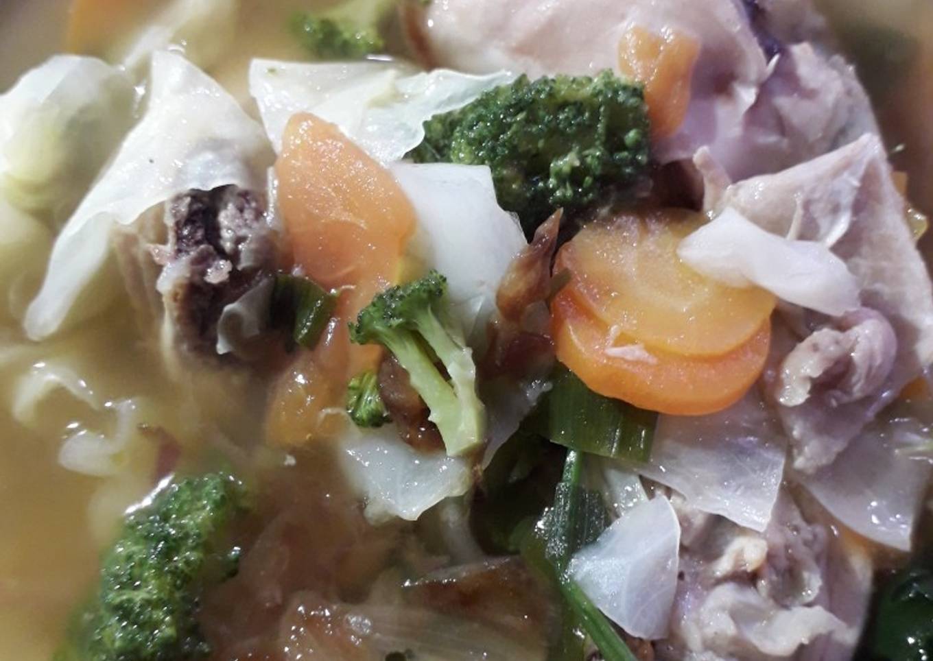 Sop ayam ala anak kos