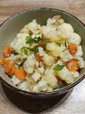 Coliflor con zanahoria y patata