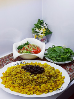 عکسی از دستور پلو ماش با گوشت چرخ شده😋