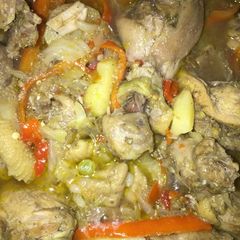 A picture of Marinate veggie chicken.