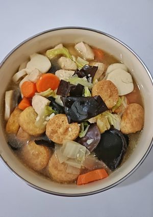 Foto resep Sapo Tahu Ayam Jamur