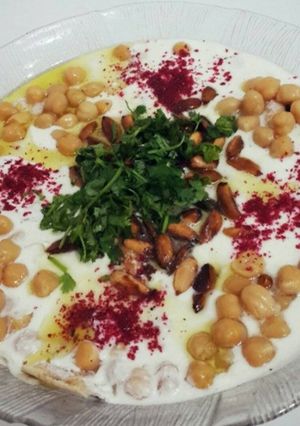 صورة لوصفة فتة حمص