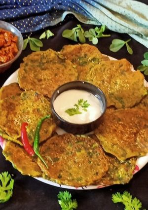 A picture of Jowar bajra flour Chamchamiya in 15 minutes breakfast or snack(gluten-free).
