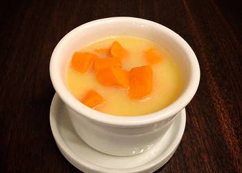 How to Cook Tasty Delicious Split Yellow Mung Bean Sweet Potato with Coconut Milk Dessert Soup