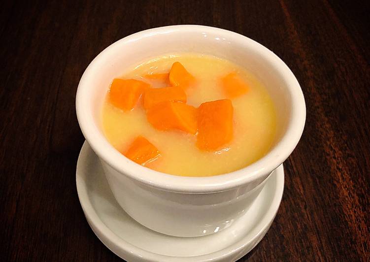 Easiest Way to Make Favorite Delicious Split Yellow Mung Bean Sweet Potato with Coconut Milk Dessert Soup