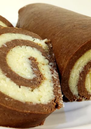 Фото Очень Вкусный рулет Баунти. Без выпечки всего лишь за 15 минут.