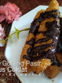 Foto resep Pisang Goreng Pasir Saus Coklat